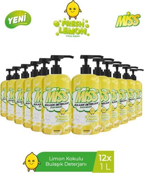 Bulaşık Deterjanı Limon 1 L X 12 Adet