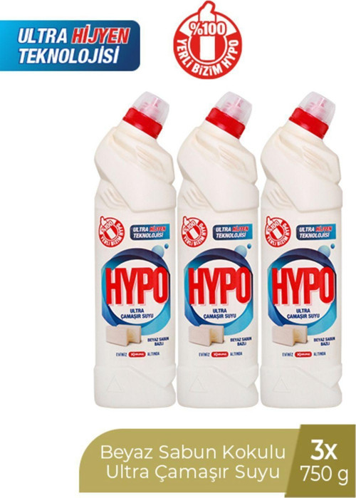 Ultra Çamaşır Suyu Beyaz Sabun 750 Gr X 3
