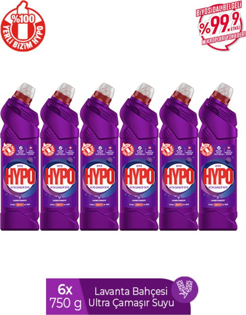 Ultra Kıvamlı Çamaşır Suyu Lavanta 750 Gr X 6 Adet