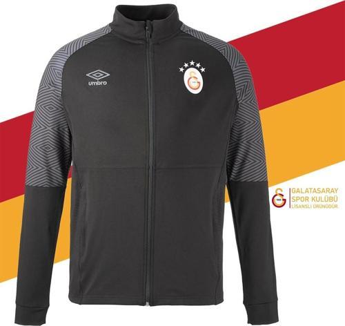 Orijinal Lisanslı Umbro Dik Yaka 5 Yıldızlı Fermuarlı Siyah Sweat