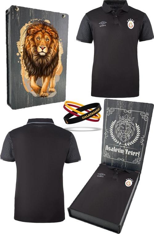 Orijinal Lisanslı 5 Yıldızlı Polo Yaka Siyah T-Shirt + Bileklik Set Hediyeli