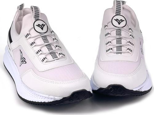 Erkek Beyaz Siyah Bağcıksız Esnek Çok Hafif Günlük Sneaker Spor Ayakkabı