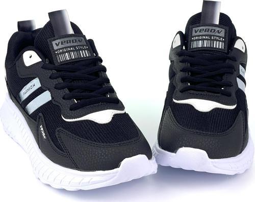 Unisex Siyah Beyaz Bağcıklı Esnek Hafif Günlük Sneaker Spor Ayakkabı