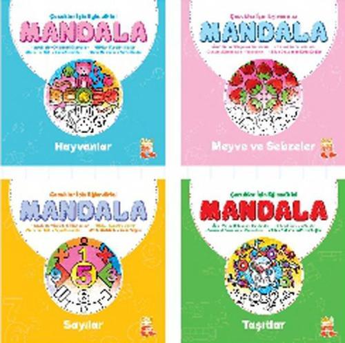 Çocuklar İçin Eğlendirici Mandala Set - 4 Kitap Takım