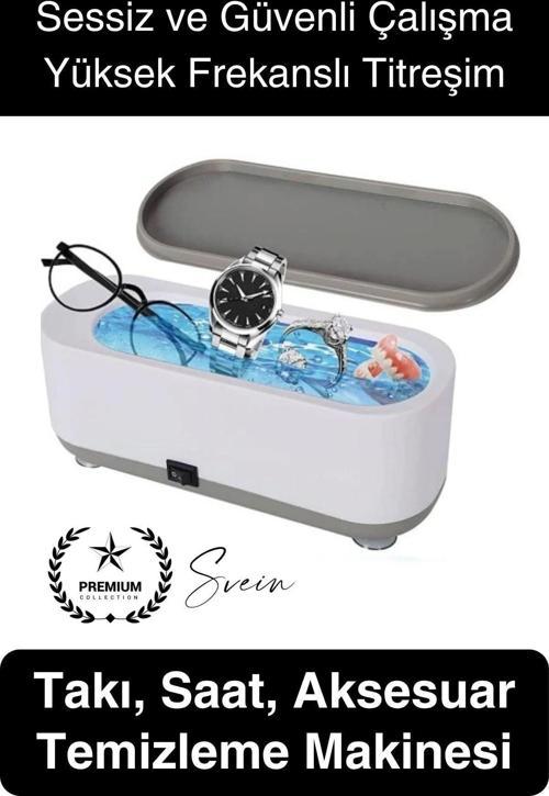 Ultrasonik Çok Fonksiyonlu Yüksek Titreşimli Yıkama Takı Saat Aksesuar Gözlük Temizleme Makinesi Usb