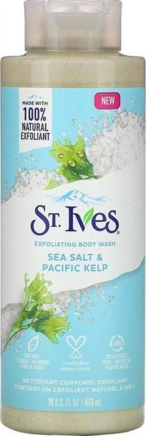 St.Ives Eksfoliye Edici Vücut Yıkama, Deniz Tuzu ve Pasifik Yosunu 473ml