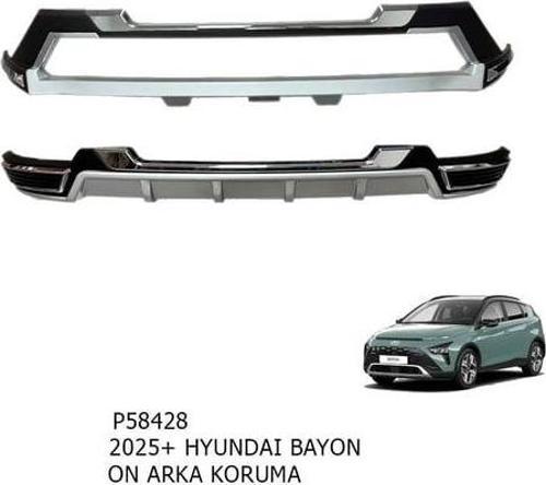 Hyundai Bayon Ön ve Arka Tampon Koruma Difüzör Seti 2025+ İthal