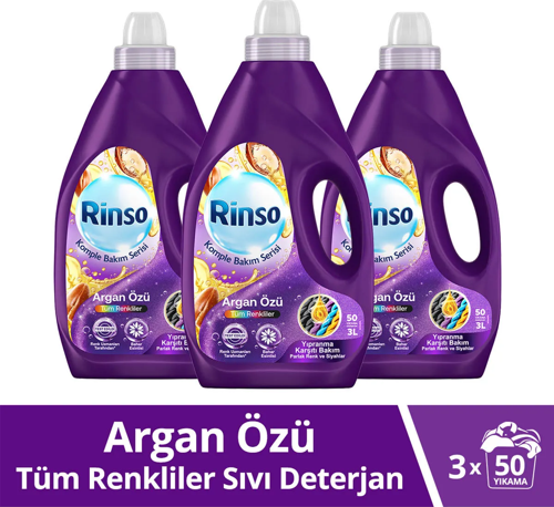Sıvı Çamaşır Deterjanı Komple Bakım Serisi Argan Özü 3 lt x 3
