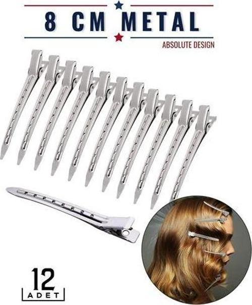 Saç Klipsi Metal Toka 12 Adet