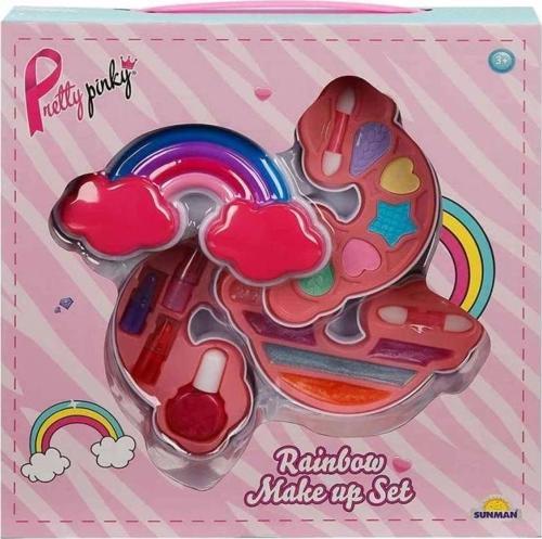 Nessiworld 2601 SUN-RST-PRP-Güzellik Set Makyaj Gökkuşağı Şekilli 3 Katmanlı - Sunman
