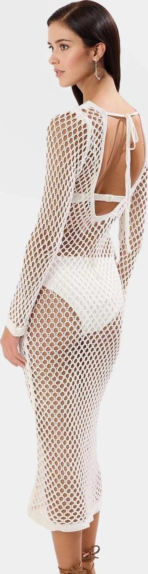 Maxi Boy Triko Plaj Elbisesi Renk V Yaka Sırt Dekolteli Kaliteli İşçilik Konforlu Kesim