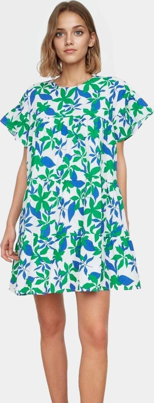 Poplin Mini Elbise Geniş Kesim Çiçek Desenli Rahat Trend Tasarım Kaliteli İşçilik