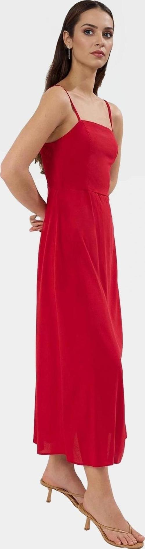 Şık ve Rahat Viskoz Maxi Elbise Kare Yaka A line Yazlık Günlük Kullanım İçin