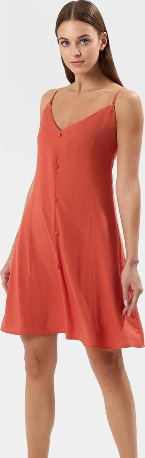 Rahat Viskoz Mini Elbise V Yaka Düğmeli Shift Kalıp Günlük Kullanım İçin Modern Stil