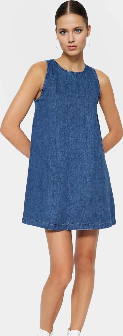 Pamuk Denim Mini Elbise Rahatlığı ve Şıklığı Bir Arada Profesyonel Görünüm Özel Tasarım