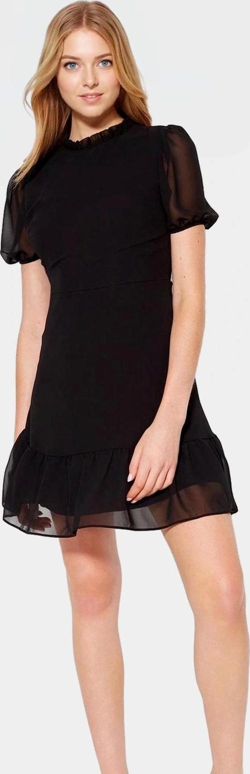 Polyester Şifon Elbise A Kesim Balon Kol Yazlık Özel Tasarım Konforlu Zarifane