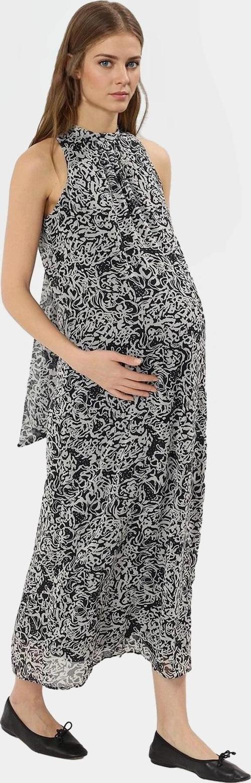 Şifon Maxi Elbise Dik Yaka Relaxed Kalıp Günlük Yazlık Yüksek Kalite Seçkin Malzeme