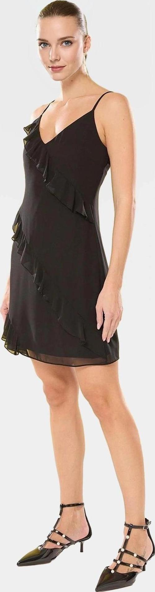 A Kesim Kolsuz Mini Elbise Şifon Dokuma Polyester Yazlık Özel Tasarım Konforlu