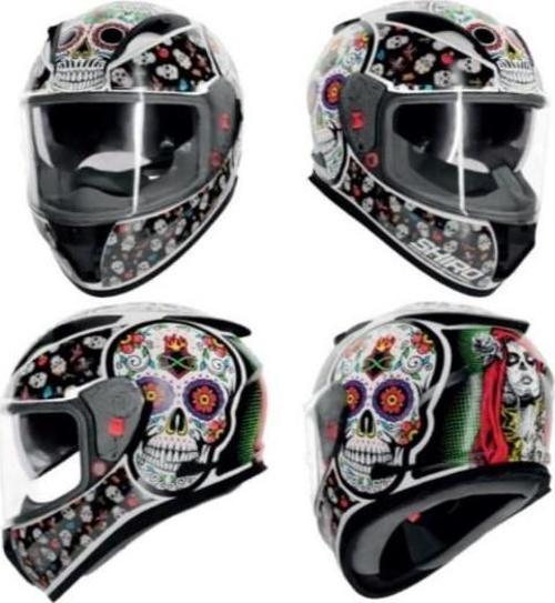 SHIRO 5006 S08 KASK FF 605 SHADOW SKULLCANDY SV L 5960 (GÖZLÜKLÜ)