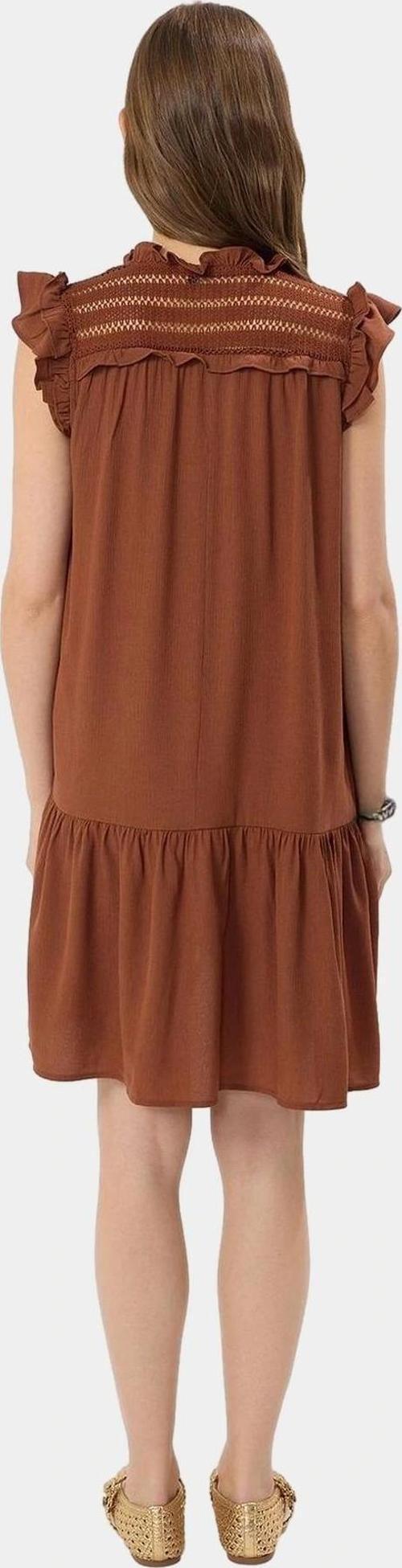 Nefes Alan Crinkle Dokuma Nakışlı Mini Elbise Rahat Yazlık Stil Günlük Kullanım İçin
