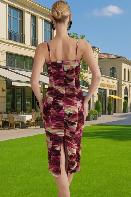 Bodycon Midi Abiye Elbise Polyester Elastan Kumaş Seçkin Malzeme Mükemmel Uyum Trend Tasarım