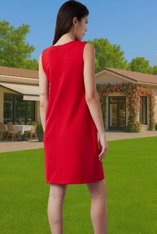Kadın Mini Boy Polyester Elbise Yazlık İş Elbisesi Finike Dokuma Trend Tasarım Özenle Seçilmiş