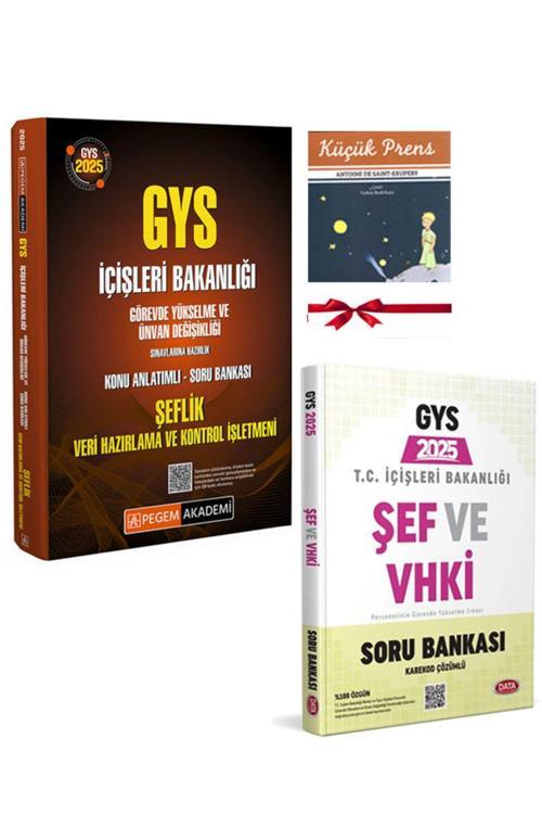 Pegem Akademi Yayıncılık 2025 Data Gys İçişleri Bakanlığı Şef Ve Vhki Konu Anlatımlı Ve Karekod Çözümlü Soru Bankası Seti