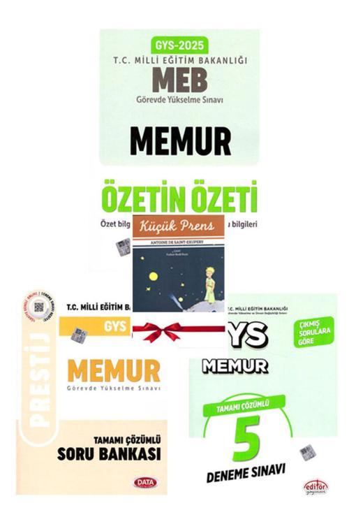 Editör Yayınevi 2025 Data Gys Meb Memur Görevde Yükselme Sınavı Özetin Özeti Soru Ve Deneme Sınavı Seti