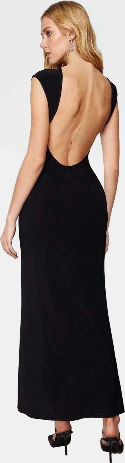 Yazlık Maxi Elbise Sırt Dekolteli Bodycon Örme Kumaş Trend Tasarım Dayanıklı Malzeme