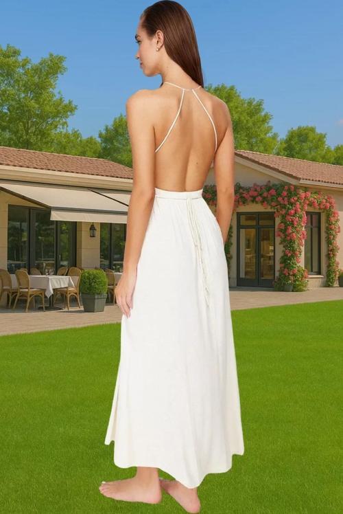 Şık Viskoz Maxi Elbise Yazlık Plaj Kombinleri İçin Rahat Ve Şık Modern Stil Şık Görünüm Özel Tasarım