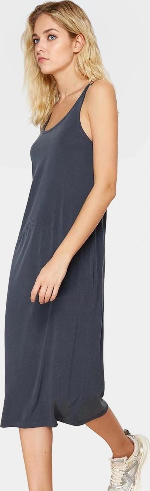 Rahat Modal Elbise Havuz Yaka Midi Boy Örme Kumaş Günlük Kullanım Mükemmel Uyum Modern Stil