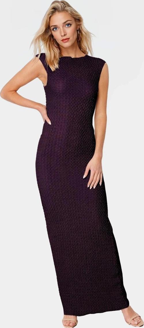 Esnek Örme Midi Elbise Vücuda Oturan Kalıp Kayık Yaka Yazlık Konfor Şık Görünüm Rahat Ve