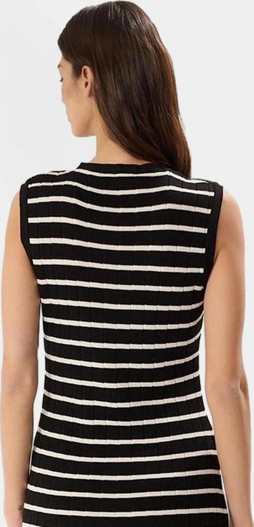 Rahat Triko Maxi Elbise V Yaka Çizgili Yazlık Casual Kullanım Premium Kalite