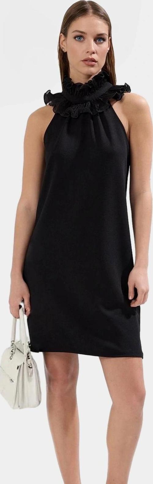 A Line Kolsuz Krep Elbise Dik Yaka Rahat Günlük Zarifane Tasarım Kaliteli İşçilik