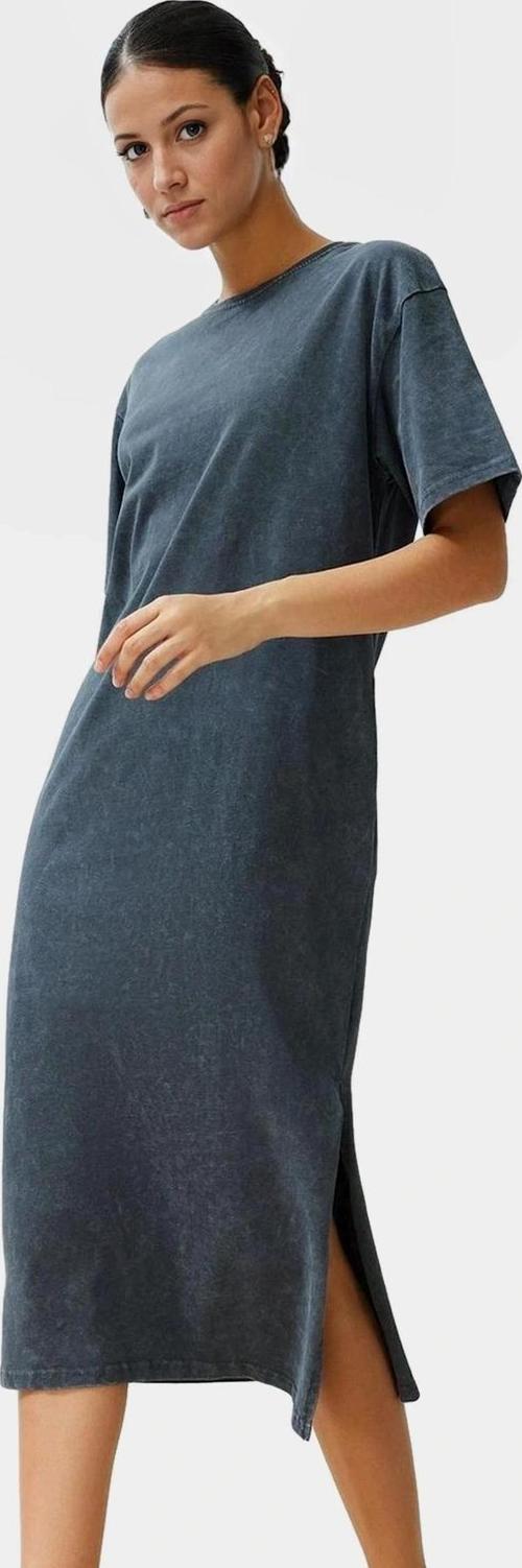 Pamuklu Örme Midi T shirt Elbise Rahat Şık ve Günlük Özel Tasarım Konforlu Kesim Yüksek Kalite