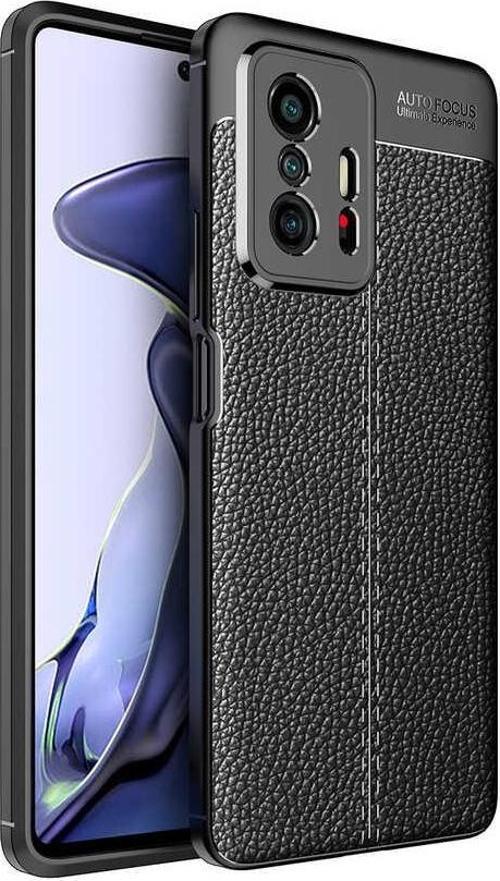 Xiaomi Mi 11T 5G Uyumlu Kamera Korumalı Deri Görünümlü Silikon Kılıf