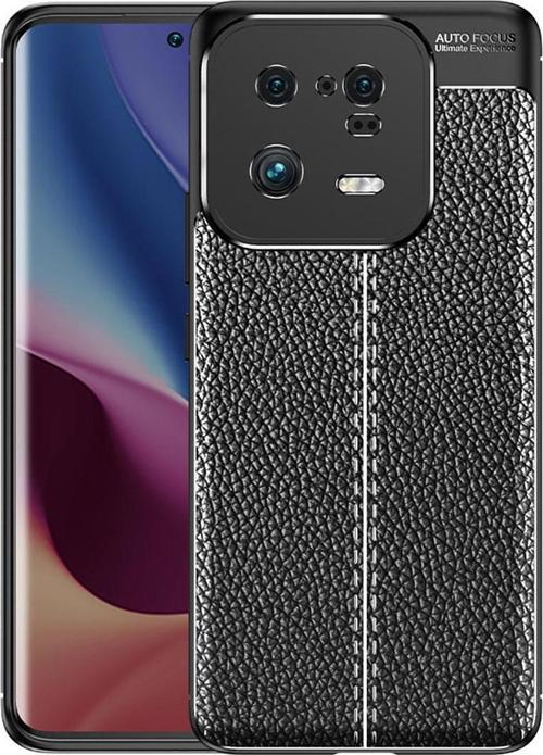 Xiaomi Mi 13 Pro Uyumlu Kamera Korumalı Deri Görünümlü Silikon Kılıf