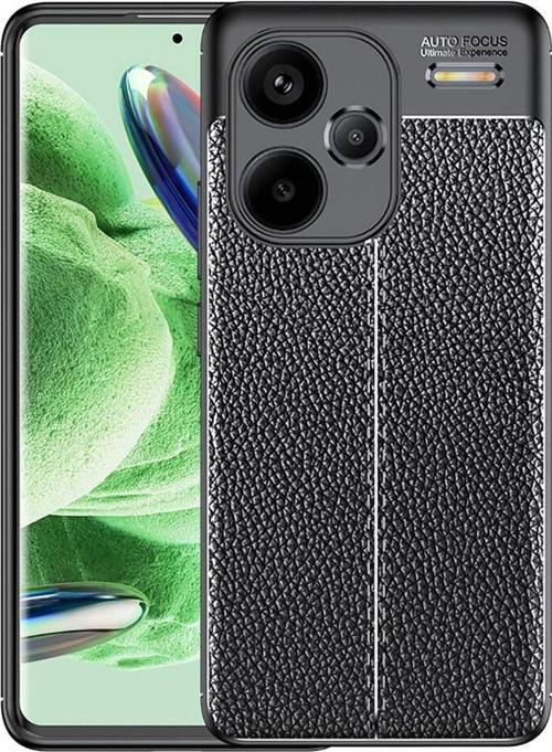 Xiaomi Redmi 13C Uyumlu Kamera Korumalı Deri Görünümlü Silikon Kılıf