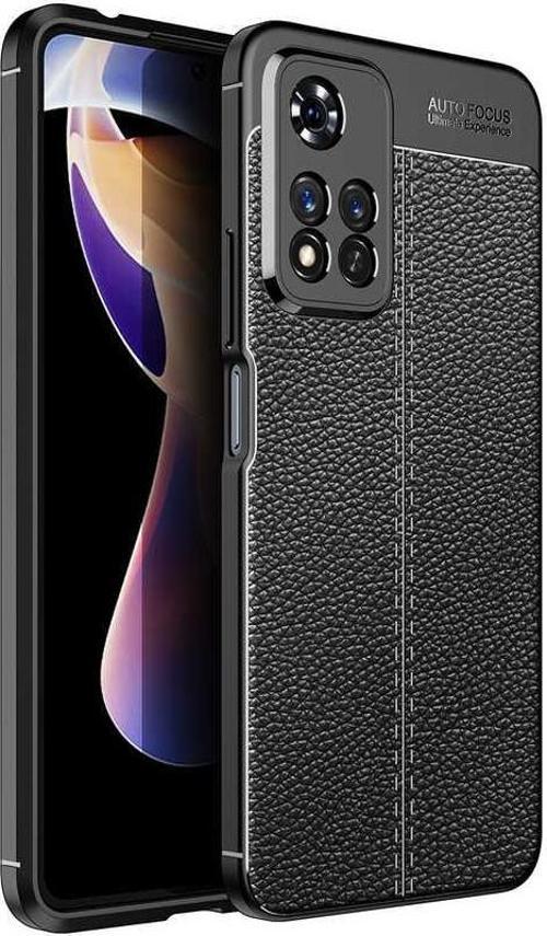 Xiaomi Redmi Note 11 Pro Uyumlu Kamera Korumalı Deri Görünümlü Silikon Kılıf