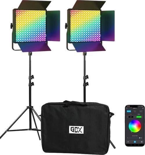 CF-900R Rgb Led İkili Video ve Fotoğraf Işık Seti
