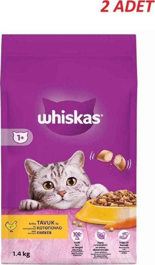 Yetişkin Tavuklu Kedi Maması 1.4 Kg*2 Adet
