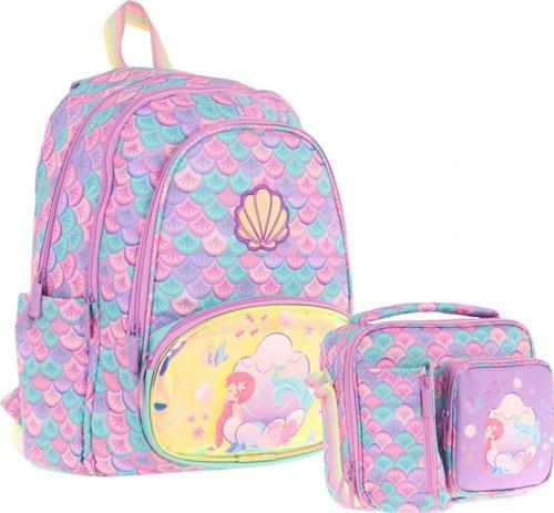 Kids Denizkızı Nakışlı ve Baskılı Okul Çantası (L5225) ve Thermo Beslenme Çantası (L7225) Seti - Kız Çocuk