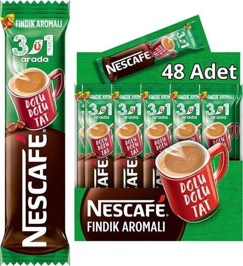 3'ü 1 Arada Fındık Aromalı Kahve 48 li 6 Paket