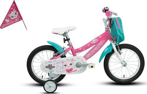 MOGGY KIZ ÇOCUK BİSİKLETİ 220H V 16 JANT PEMBE BEYAZ TURKUAZ
