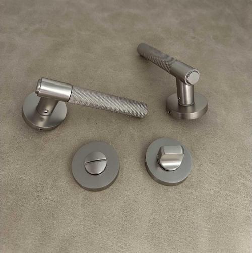 Rivax Meta İnox Zamak Yuvarlak Rozetli Wc Banyo Kapı Kolu 1 Takım