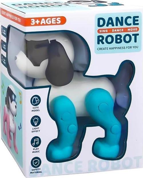 Işıklı Sesli Dans Eden Robot Köpek Mavi 1112