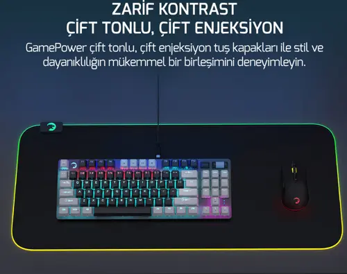 Eva 5 60m Mekanik Blue Switch Türkçe Q 88 Tuş Usb Gaming Klavye - 3 Yıl Garantili