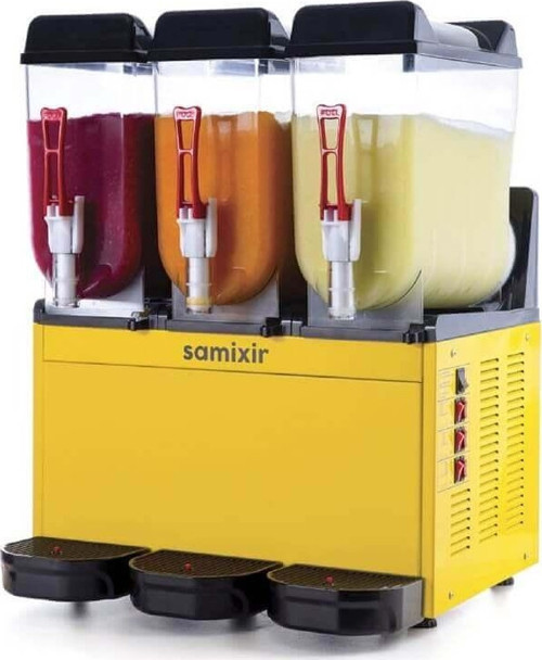 SLUSH36.Y Slush Triple-3lü ice Slush Makinesi-3x12 Litre-Sarı