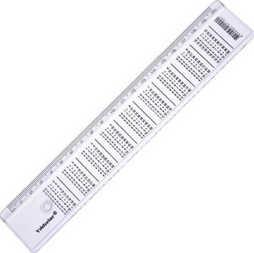 Cetvel 20 cm Polyester Çarpmalı
