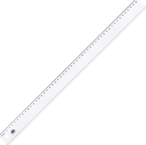 0170 GENİŞ PLASTİK CETVEL 50cm ŞEFFAF